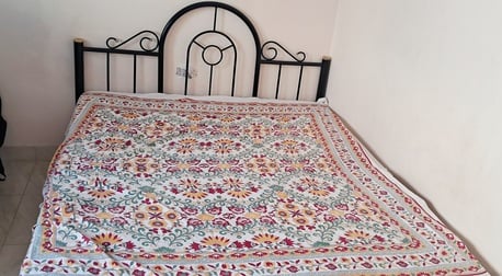 Muharraq, Furniture, BHD 22,  STEEL DOUBLE BED WITH MEDICATED MATTRESS FOR SALE
