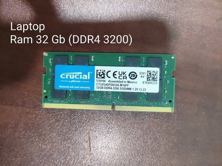Thuqbah, Computers, SAR 600,  Crucial 32GB DDR4 3200MHz Laptop RAM SODIMM For Sale