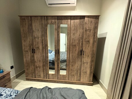 Riyadh, Furniture, SAR 2000,  New King Size Bed Set With Mattress And 2 Side Tables Plus 6 Door Wardrobe