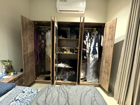 Riyadh, Furniture, SAR 2000,  New King Size Bed Set With Mattress And 2 Side Tables Plus 6 Door Wardrobe