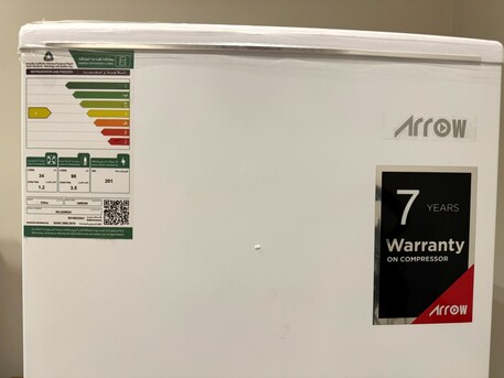 Riyadh, Appliances, SAR 600,  New Refrigerator Arrow 132 Liters Double Door Auto Defrost 7 Years Warranty