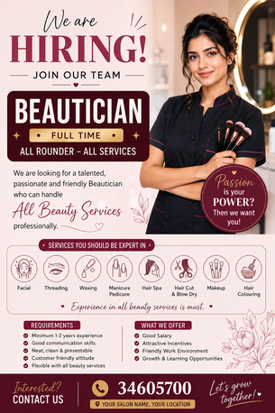 Adliya, Jobs, Beautician