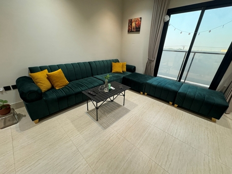 Riyadh, Furniture, SAR 1800,  New Sofa Set Flexible 9 Seater Large 3+3+1+1+1 Plus 4 Cushions