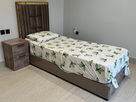 Riyadh, Furniture, SAR 750,  New Single Bed Set With Mattress And 2 Side Tables Plus 2 Door Wardrobe
