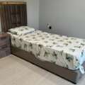 SAR 750,  New Single Bed Set With Mattress And 2 Side Tables Plus 2 Door Wardrobe