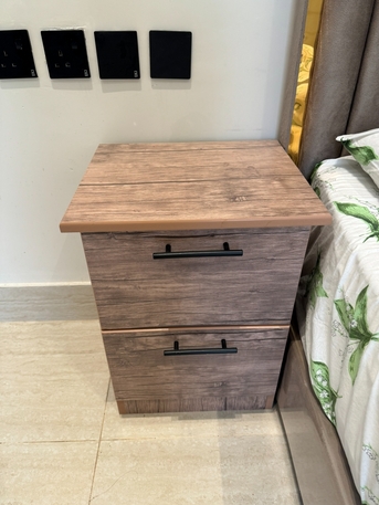 Riyadh, Furniture, SAR 750,  New Single Bed Set With Mattress And 2 Side Tables Plus 2 Door Wardrobe