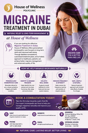 Al Barsha, Health, Migraine Treatment In Dubai &ndash; Natural Relief And Long-Term Management At House Of Wellness