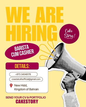 Manama, Jobs, Brista Cum Cashier