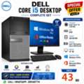 BHD 43,  Dell Core I5 - Computer Set Speed 3.30Ghz 4GB RAM | 500GB Win 10 Pro 19&prime;&prime; HD Monitor-/