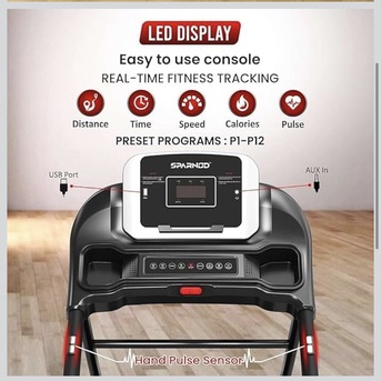 Riyadh, Health & Beauty Items, SAR 599,  Sparnod Fitness Motorised Treadmill 10/10