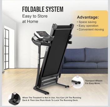 Riyadh, Health & Beauty Items, SAR 599,  Sparnod Fitness Motorised Treadmill 10/10
