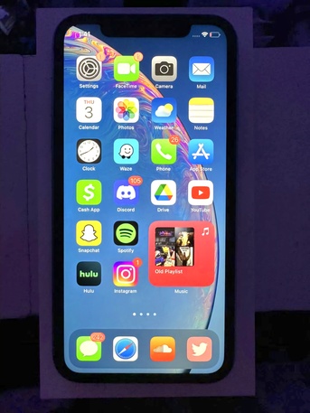 Al Nakhil, Mobile Phones, SAR 699,  Apple IPhone XR 128 GB New Battery Now Remaining 100% Health