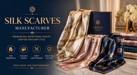 Mumbai, Clothing & Accessories, Silk Scarves Manufacturer | High-Quality Silk Scarves For Women