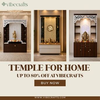 Noida, Household Items, INR 29999,  Temple For Home &ndash; Elegant Wooden Mandirs By Vibecrafts