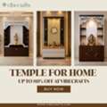 INR 29999,  Temple For Home &ndash; Elegant Wooden Mandirs By Vibecrafts