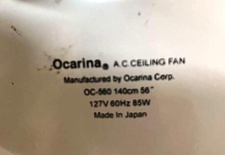 Riyadh, Air Conditioners, SAR 300,  OCARINA CEILING FANS 110 Volts (5 Pcs)