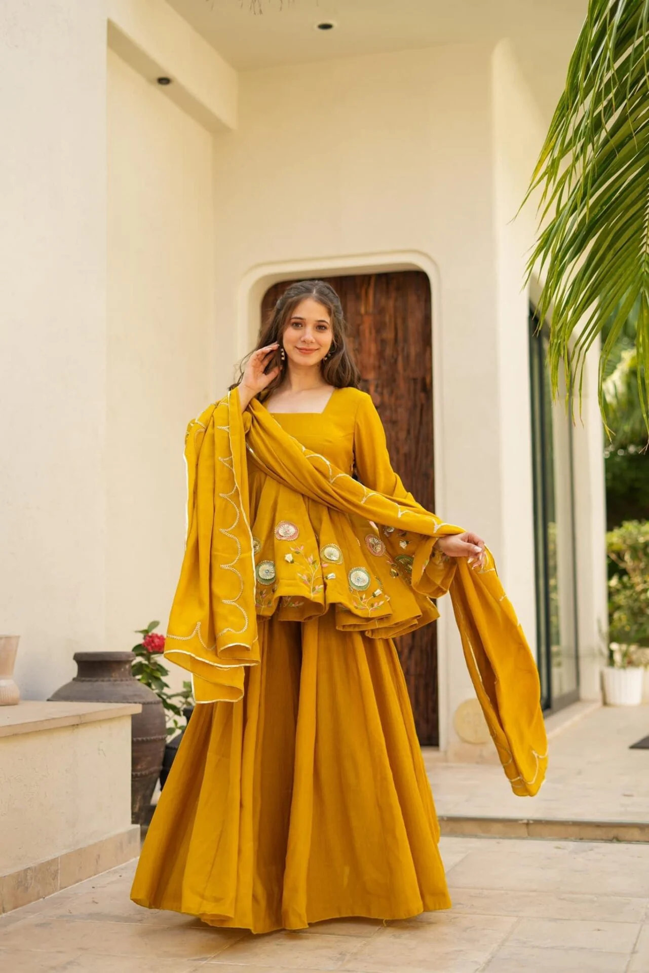 Jaipur, Clothing & Accessories, INR 6500,  Buy Jassica Mustard Sharara Set Online