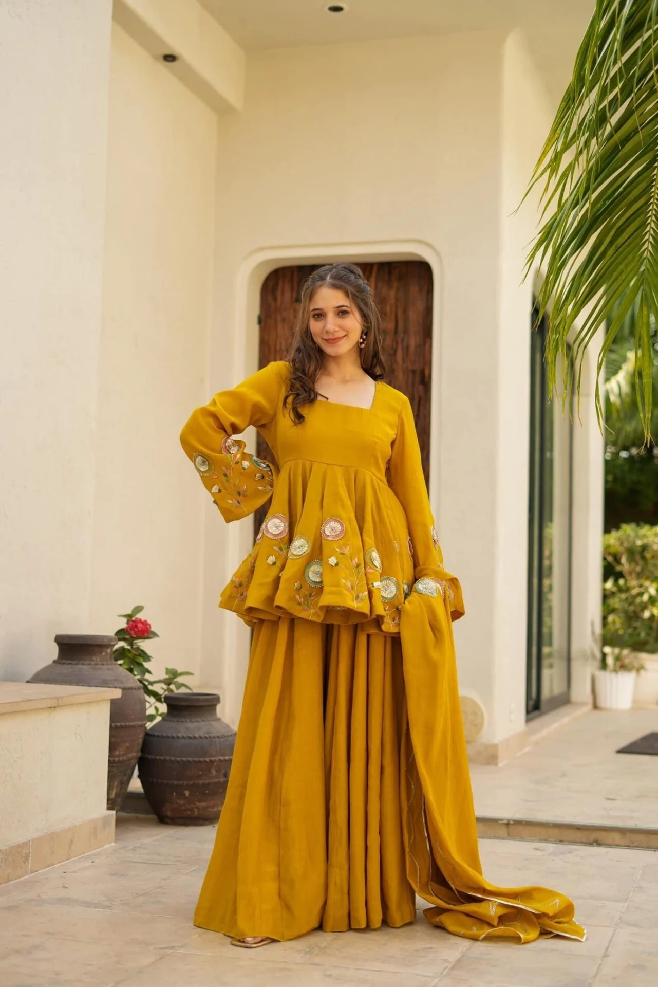 Jaipur, Clothing & Accessories, INR 6500,  Buy Jassica Mustard Sharara Set Online