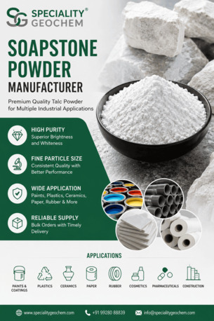 Mumbai, Materials, Leading Talc Powder & Soapstone Powder Supplier For Industrial Applications