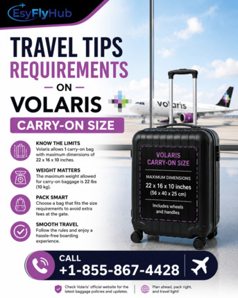 New York, Travel, Travel Tips Requirements On Volaris Carry-On Size +1-855-867-4428