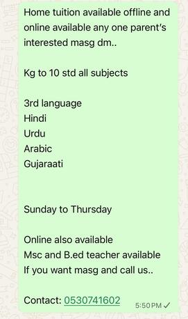 Jubail, Appliances, SAR 1,  Home Tution Available Offline And Online Both Options Available