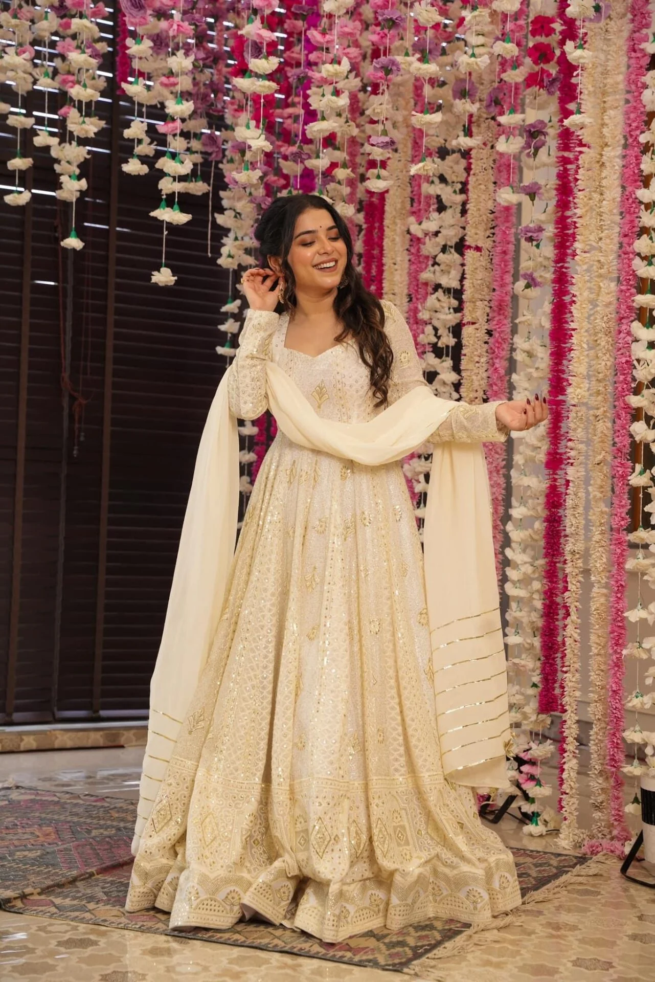 Jaipur, Clothing & Accessories, INR 7500,  Buy Malini Heavy Embroidered Maxi Set Online