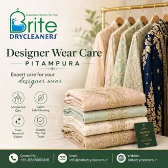 New Delhi, Cleaning, Trusted Designer Wear Care Pitampura | Brite Dry Cleaners