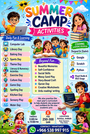Jeddah, Education, Urdu Reading & Writing Classes During Summer Holidays