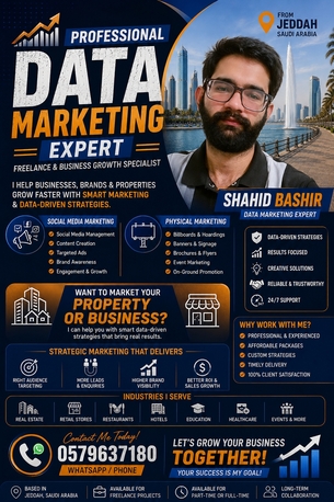 Jeddah, Marketing, 📈 Data Marketing Expert In Jeddah | Grow Your Business With Smart Marketing Solutions