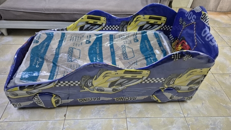 Dammam, Furniture, SAR 350,  Kids Racing Car Bed With Brand New Mattress &ndash; Excellent Condition!