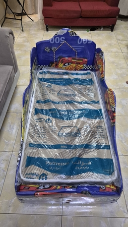 Dammam, Furniture, SAR 350,  Kids Racing Car Bed With Brand New Mattress &ndash; Excellent Condition!