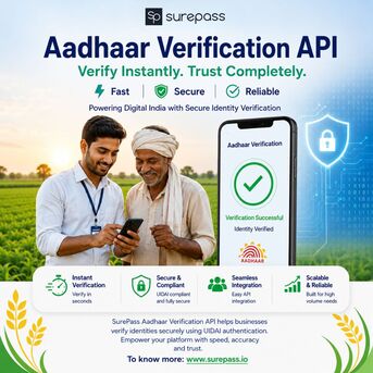 New Delhi, Business, Verify Your Customer Aadhaar With Surepass Aadhaar Verification API.