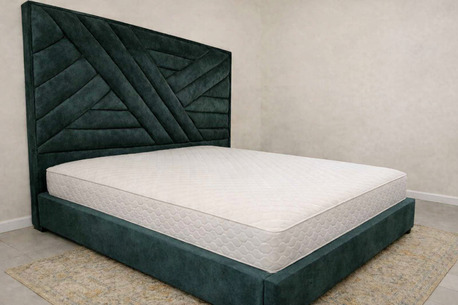 Al Aziziyah, Furniture, SAR 850,  Bed Frame 200 X180 Cm-Navy Velvet, Used In Excellent Condition