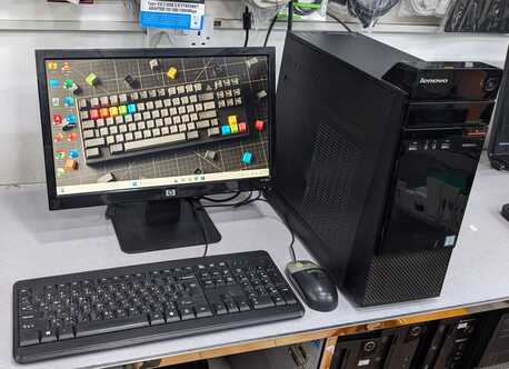 Manama, Computers, BHD 75,  Lenovo Core I5 6th Gen 3.2Ghz 8GB RAM 256GB SSD 19" Monitor Computer Set Ready To Use