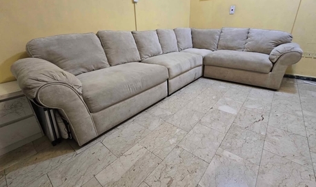 Al Aziziyah, Furniture, SAR 460,  7 Seater Sofa Set For Sale With Cover. Good Condition.
