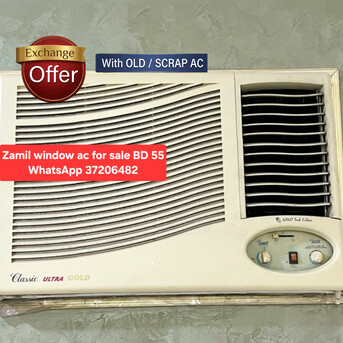 Manama, Air Conditioners, BHD 55,  ✅️  Zamil Window Ac For Sale In Good Condition With Delivery