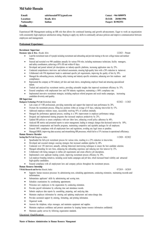 Riyadh, Job Seekers, Talent Acquisition / Recruitment Specialist