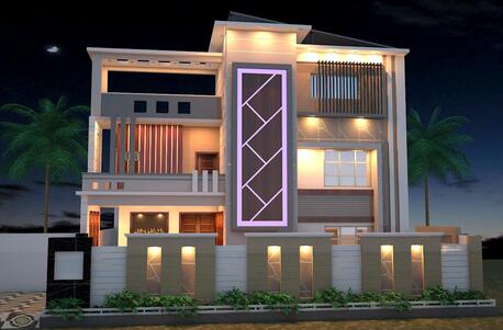 Riyadh, Job Seekers, Exterior Designing Of Buildings, 3D Elevation Realistic Images