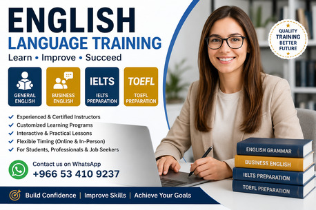 Riyadh, Lessons Offered, English, Business English, IELTS & TOEFL Training
