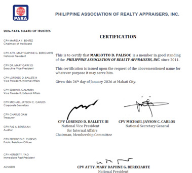 Manila, Real Estate, REAL ESTATE APPRAISAL SERVICES