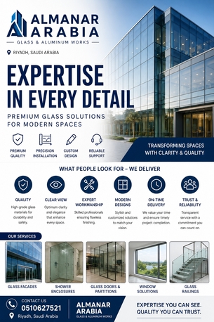 Riyadh, Construction, Complete Glass & Aluminum Solutions For Every Space