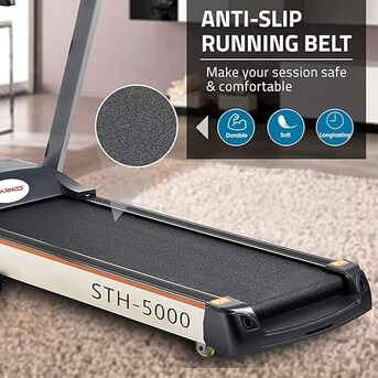 Jubail, Sporting Goods, SAR 1350,  Sparnod Fitness Treadmill Automatic STH-5000 (5 HP Peak) Foldable Motorized Treadmill For