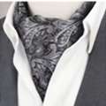 BHD 3,  Vintage Gentleman's Paisley Ascot Tie - British Elegance Reversible Long Neckwear