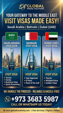 Baku, Travel, Tourist Visit Visa For Bahrain Dubai Saudi