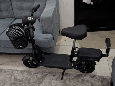 Jubail, Bicycles, SAR 1200,  Electric Kick Scooter For Adults With Front Basket, Double Seats, 10-inch Wheels (Tubeless