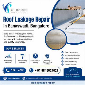 Bangalore, Construction, Roof Leakage Repair In Banaswadi, Bangalore