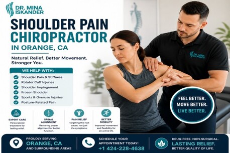 Kabul, Health, Shoulder Pain Chiropractor Service In Orange, CA