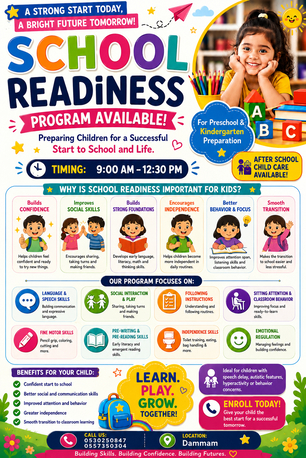 Dammam, Daycare, School Rediness Programe ;Preparing Little Learners For Big Success
