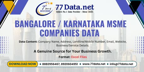 Bangalore, Business, 68K Bangalore Karnataka MSME Companies Data For Business Growth