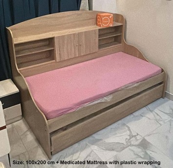 Manama, Furniture, BHD 45,  Single Cabin Bed With Pull-Out Bed With Mattress